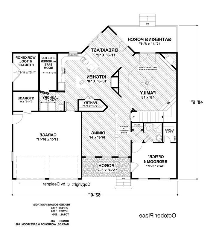 Lower Level Floorplan image of October Place House Plan